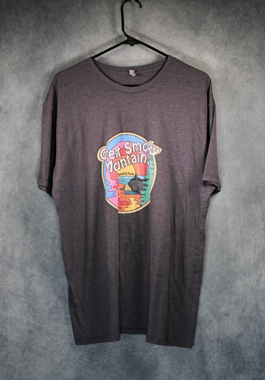 Great Smoky Mountains National Park T-Shirt Gray Graphic Tee Men Size XL